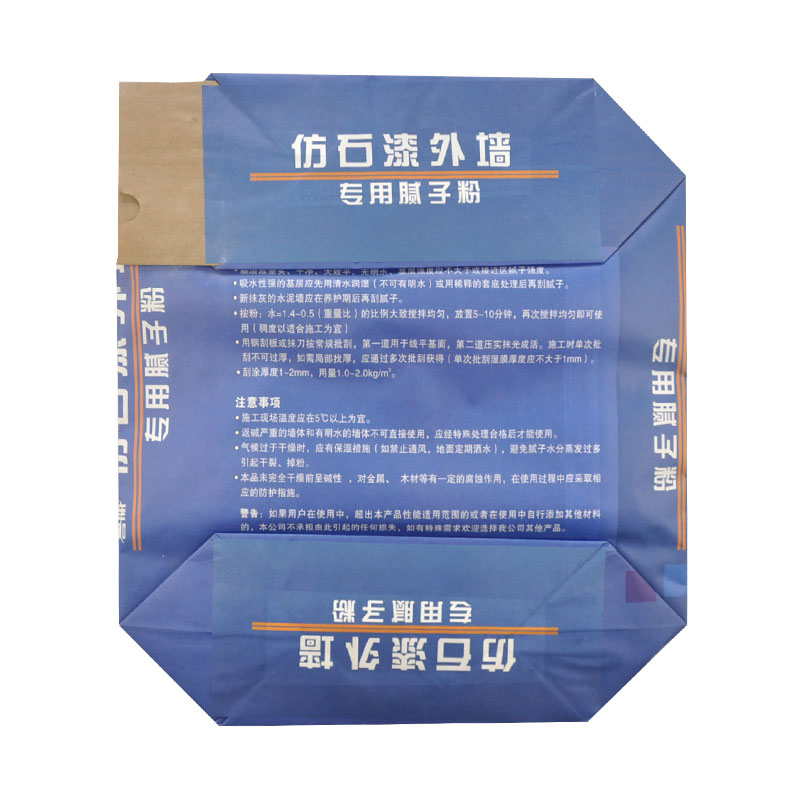 Bolsa de válvula de papel Kraft personalizada impermeable 100% para polvo de masilla de cemento